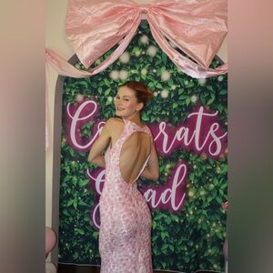 Beginning Boutique Farida Pink Lace Maxi Dress Size: 0